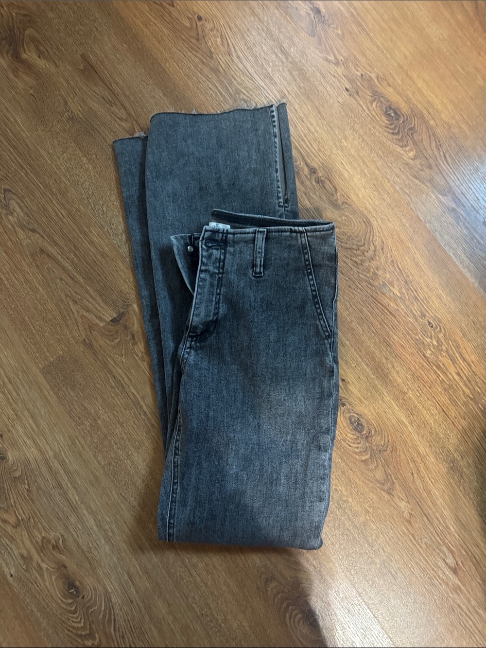 Altar'd State women’s Washed Black Straight Jeans